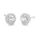 Pendientes Dormilonas de oro blanco de 18 Kt con diamantes de 0,74 a 1,80 ct