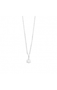 Colgante Solitario de oro blanco de 18 Kt con diamante de 0,10 a 0,73 ct