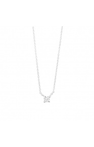 Colgante Solitario de oro blanco de 18 Kt con diamante de 0,05 a 0,73 ct