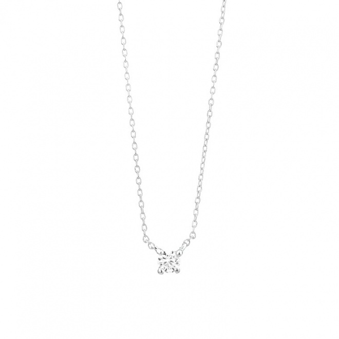 Colgante Solitario de oro blanco de 18 Kt con diamante de 0,05 a 0,73 ct