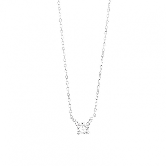 Colgante Solitario de oro blanco de 18 Kt con diamante de 0,05 a 0,73 ct