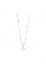 Colgante Solitario de oro blanco de 18 Kt con diamante de 0,10 a 0,25 ct