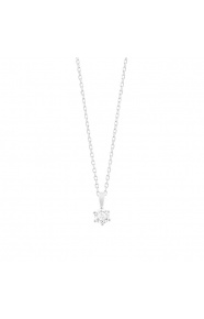 Colgante Solitario de oro blanco de 18 Kt con diamante de 0,10 a 0,73 ct