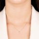 Colgante Solitario de oro blanco de 18 Kt con diamante de 0,10 a 0,73 ct