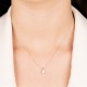 Colgante Solitario de oro blanco de 18 Kt con diamante de 0,10 a 0,73 ct