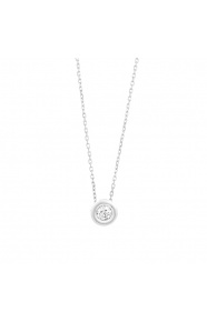 Colgante Solitario de oro blanco de 18 Kt con diamante de 0,10 a 0,53 ct
