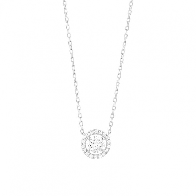 Colgante Solitario de oro blanco de 18 Kt con diamantes de 0,36 a 0,88 ct