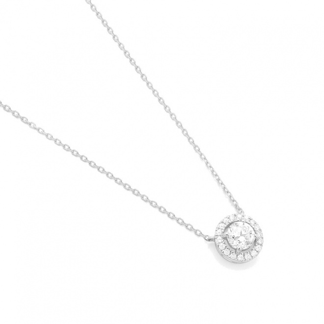 Colgante Solitario de oro blanco de 18 Kt con diamantes de 0,36 a 0,88 ct