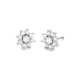Pendientes Rosetón de oro blanco de 18 Kt con diamantes de 0,80 ct