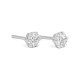 Pendientes Dormilonas de oro blanco de 18 Kt con diamantes de 0,15 a 2,00 ct