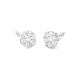 Pendientes Dormilonas de oro blanco de 18 Kt con diamantes de 0,15 a 2,00 ct