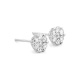 Pendientes Dormilonas de oro blanco de 18 Kt con diamantes de 0,15 a 2,00 ct
