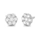 Pendientes Dormilonas de oro blanco de 18 Kt con diamantes de 0,15 a 2,00 ct