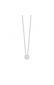 Colgante Solitario de oro blanco de 18 Kt con diamantes de 0,10 a 1,00 ct