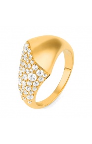 Anillo Pavé de oro amarillo de 18 Kt con diamantes de 0,85 ct