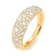Anillo Media alianza de oro amarillo de 18 Kt con diamantes de 1,35 ct