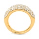 Anillo Media alianza de oro amarillo de 18 Kt con diamantes de 1,35 ct