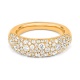 Anillo Media alianza de oro amarillo de 18 Kt con diamantes de 1,35 ct