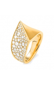 Anillo Pavé de oro amarillo de 18 Kt con diamantes de 1,30 ct