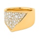 Anillo Pavé de oro amarillo de 18 Kt con diamantes de 1,30 ct