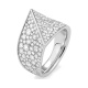 Anillo Pavé de oro blanco de 18 Kt con diamantes de 2,50 ct
