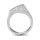 Anillo Pavé de oro blanco de 18 Kt con diamantes de 2,50 ct