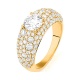 Anillo de oro amarillo de 18 Kt con diamantes de 2,90 ct