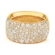 Anillo Media alianza de oro amarillo de 18 Kt con diamantes de 2,30 ct