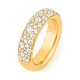 Anillo Media alianza de oro amarillo de 18 Kt con diamantes de 1,25 ct