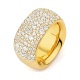 Anillo Media alianza de oro amarillo de 18 Kt con diamantes de 2,65 ct