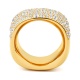 Anillo Media alianza de oro amarillo de 18 Kt con diamantes de 2,65 ct