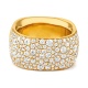 Anillo Media alianza de oro amarillo de 18 Kt con diamantes de 2,65 ct