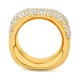 Anillo Media alianza de oro amarillo de 18 Kt con diamantes de 2,10 ct