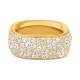 Anillo Media alianza de oro amarillo de 18 Kt con diamantes de 2,10 ct