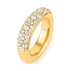 Anillo Media alianza de oro amarillo de 18 Kt con diamantes de 1,30 ct