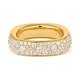 Anillo Media alianza de oro amarillo de 18 Kt con diamantes de 1,30 ct