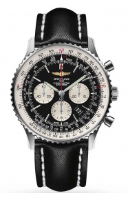Breitling Navitimer 01 - 3 Bares - ∅43 mm, Esfera negra indices, piel negra