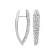 Pendientes Criollas de oro blanco de 18 Kt con diamantes de 2,10 ct