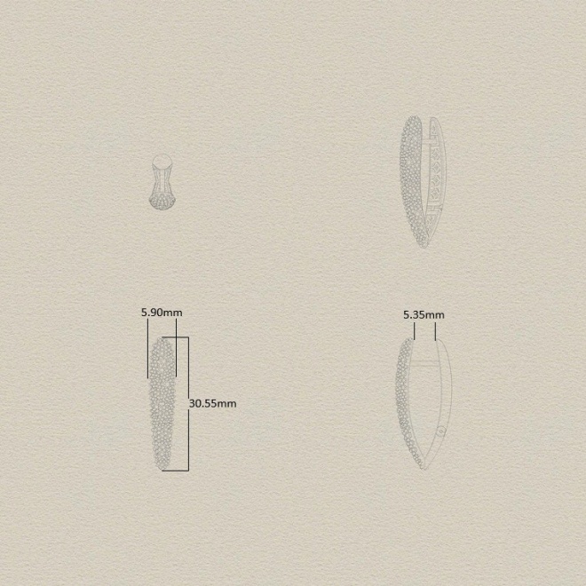 Pendientes Criollas de oro blanco de 18 Kt con diamantes de 2,10 ct