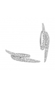 Pendientes Criollas de oro blanco de 18 Kt con diamantes de 2,30 ct