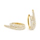 Pendientes Criollas de oro amarillo de 18 Kt con diamantes de 1,84 ct