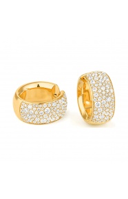Pendientes Criollas de oro amarillo de 18 Kt con diamantes de 2,50 ct