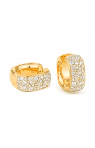Pendientes Criollas de oro amarillo de 18 Kt con diamantes de 2,70 ct