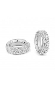 Pendientes Criollas de oro blanco de 18 Kt con diamantes de 1,70 ct