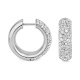 Pendientes Criollas de oro blanco de 18 Kt con diamantes de 1,70 ct