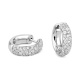 Pendientes Criollas de oro blanco de 18 Kt con diamantes de 0,75 ct