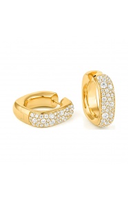 Pendientes Criollas de oro amarillo de 18 Kt con diamantes de 1,60 ct