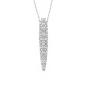Colgante Largo de oro blanco de 18 Kt con diamantes de 0,65 ct