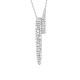 Colgante Largo de oro blanco de 18 Kt con diamantes de 0,80 ct