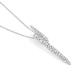 Colgante Largo de oro blanco de 18 Kt con diamantes de 0,80 ct